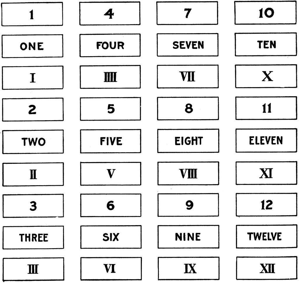 matching-game-with-roman-numerals-clipart-etc