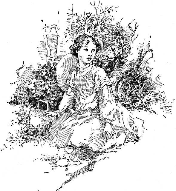 clipart girl in garden - photo #40