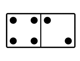 Domino With 4 Spots & 2 Spots | ClipArt ETC