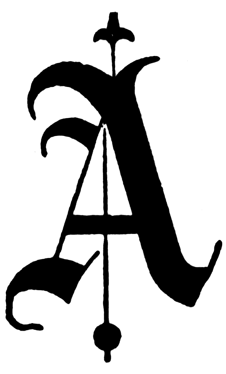 A, Old English title text | ClipArt ETC