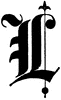L, Old English title text