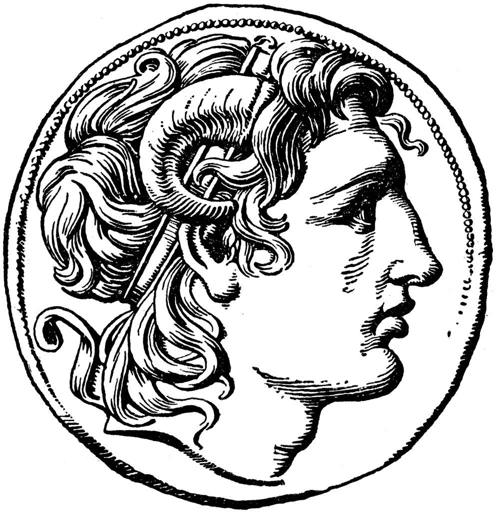 Coin of ALEXANDER THE GREAT Clipart