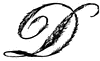 D, Ornamental script