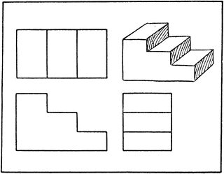 Orthographic Projection of Stairs