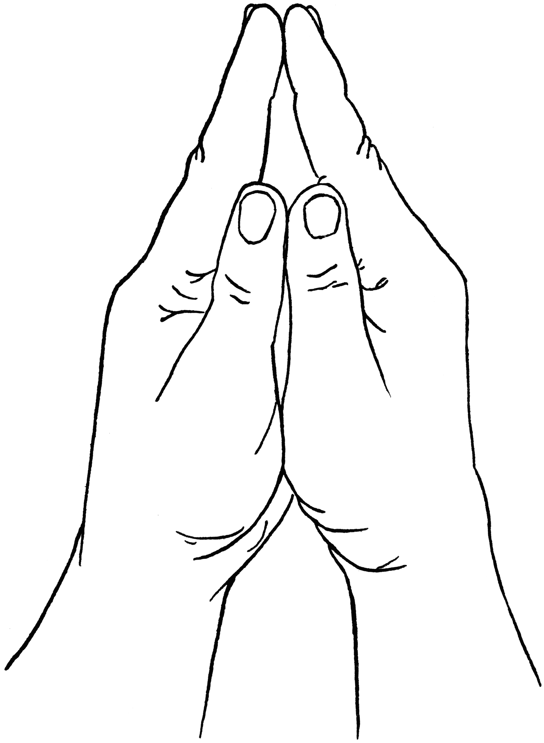 Praying Positioned Hands | ClipArt ETC