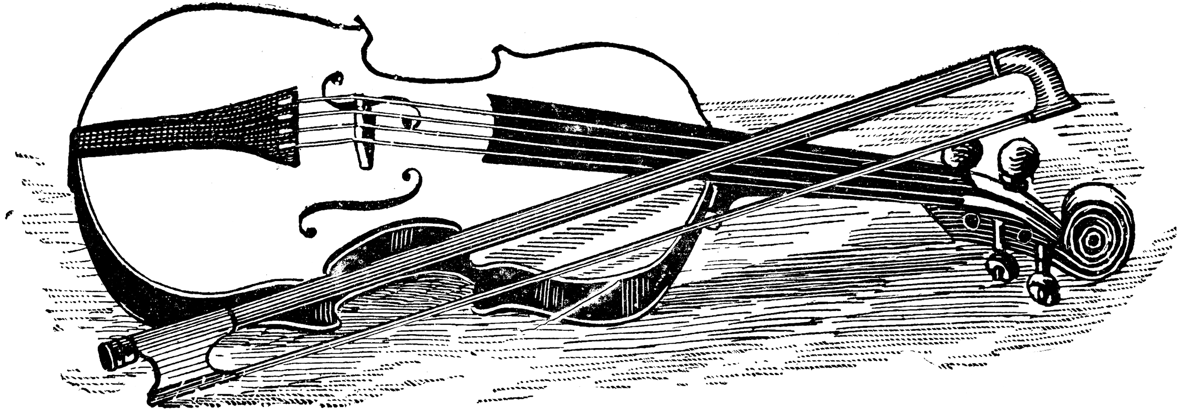 free black and white violin clip art - photo #21