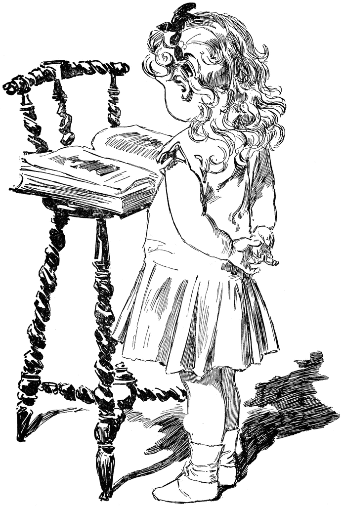 free clipart girl reading - photo #38