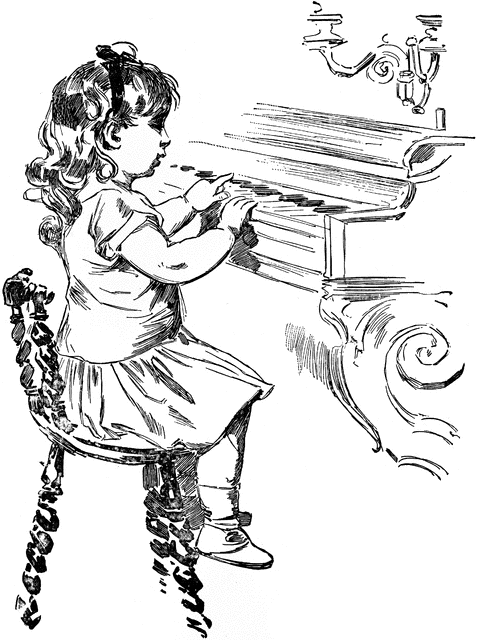 Girl Playing Piano | ClipArt ETC