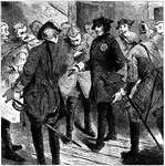 An illustration of Frederick II of Prussia attempting to find lodging for the evening. Frederick II (January 24, 1712 &ndash; August 17, 1786) was a King of Prussia (1740&ndash;1786) from the Hohenzollern dynasty. In his role as a prince-elector of the Holy Roman Empire, he was Frederick IV of Brandenburg. He became known as Frederick the Great.