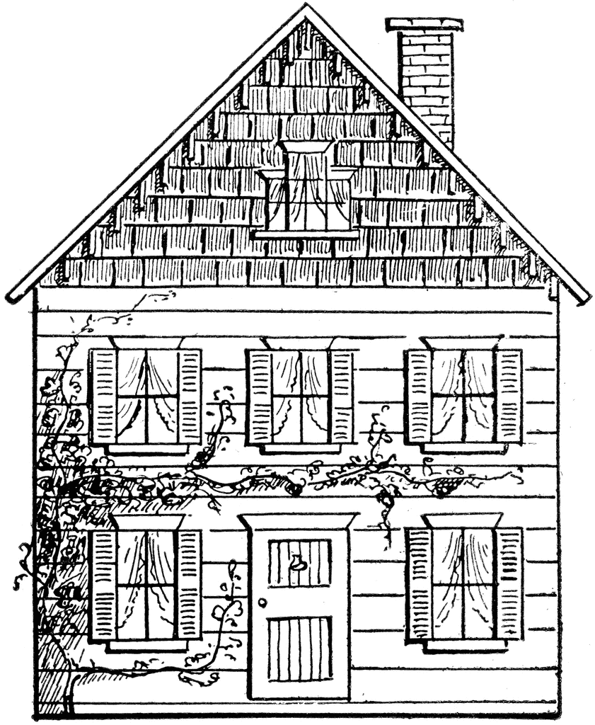 drawings of houses clipart - photo #41
