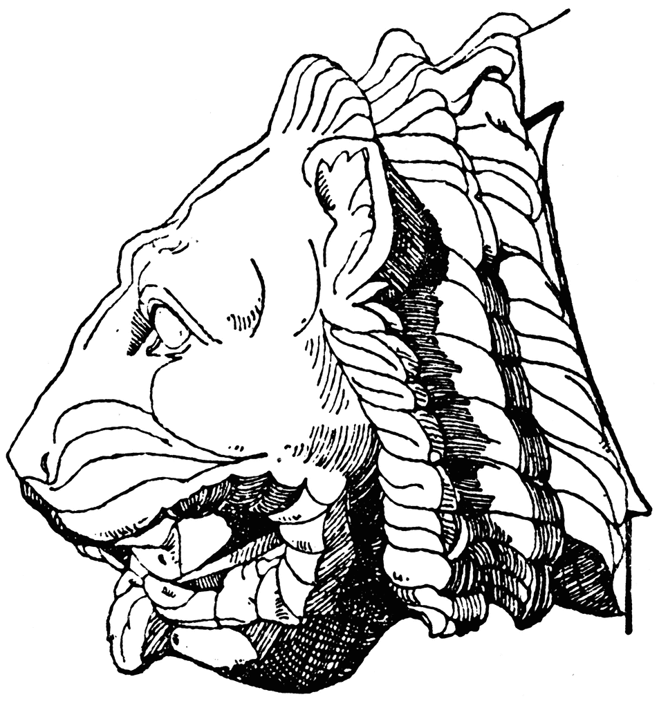 clip art lion head. Gargoyle Lion Head