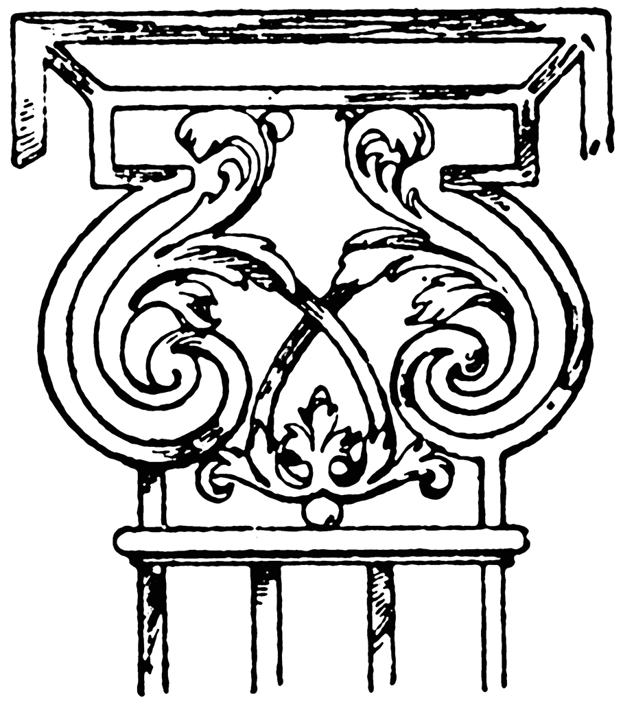 Wrought-Iron Pilaster Capital | ClipArt ETC