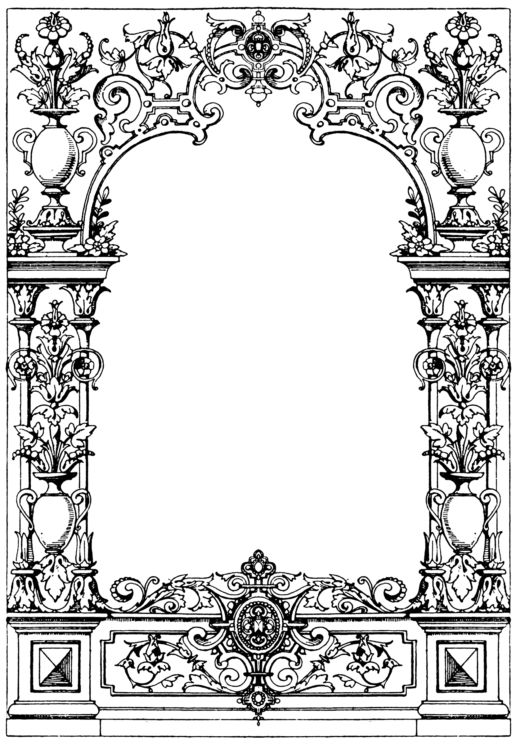 Border Typographical Frame   ClipArt ETC