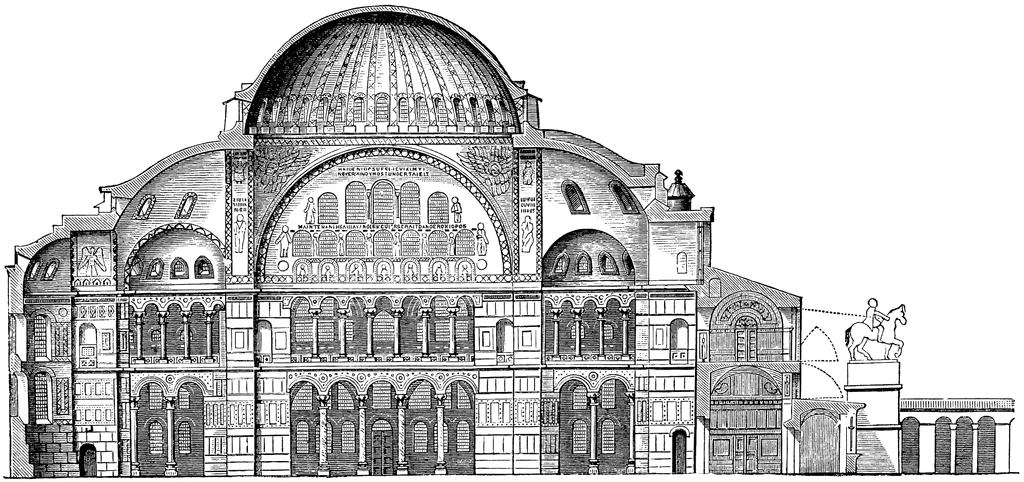 Section of Hagia Sophia | ClipArt ETC