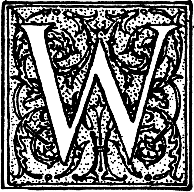 Decorative Letter W