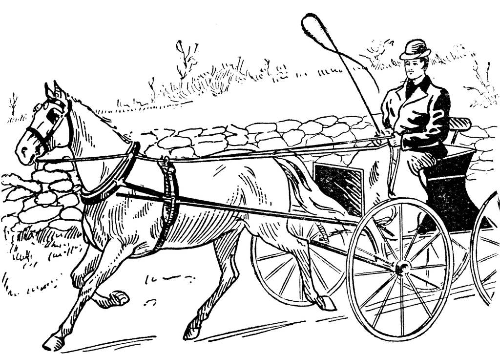clipart horse drawn carriage - photo #8