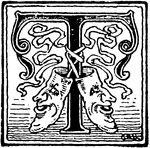 A decorative letter "T".