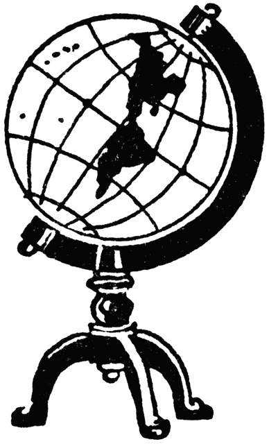 clipart of globe in black and white - photo #34
