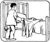 Young Boy Making Bed