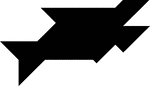 Tangrams, invented by the Chinese, are used to develop geometric thinking and spatial sense. Seven figures consisting of triangles, squares, and parallelograms are used to construct the given shape. This tangram depicts a shark.