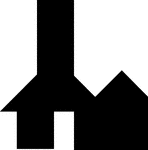 Tangrams, invented by the Chinese, are used to develop geometric thinking and spatial sense. Seven figures consisting of triangles, squares, and parallelograms are used to construct the given shape. This tangram depicts a large house.