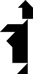 Tangrams, invented by the Chinese, are used to develop geometric thinking and spatial sense. Seven figures consisting of triangles, squares, and parallelograms are used to construct the given shape. This tangram depicts a man.