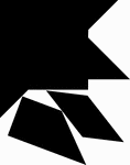 Tangrams, invented by the Chinese, are used to develop geometric thinking and spatial sense. Seven figures consisting of triangles, squares, and parallelograms are used to construct the given shape. This tangram depicts a man in hat facing right.