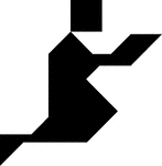 Tangrams, invented by the Chinese, are used to develop geometric thinking and spatial sense. Seven figures consisting of triangles, squares, and parallelograms are used to construct the given shape. This tangram depicts a woman kneeling.