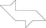 Tangrams, invented by the Chinese, are used to develop geometric thinking and spatial sense. Seven figures consisting of triangles, squares, and parallelograms are used to construct the given shape. This tangram depicts a dolphin.