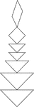 Tangrams, invented by the Chinese, are used to develop geometric thinking and spatial sense. Seven figures consisting of triangles, squares, and parallelograms are used to construct the given shape. This tangram depicts a flower.