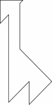 Tangrams, invented by the Chinese, are used to develop geometric thinking and spatial sense. Seven figures consisting of triangles, squares, and parallelograms are used to construct the given shape. This tangram depicts a giraffe.