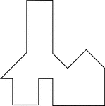 Tangrams, invented by the Chinese, are used to develop geometric thinking and spatial sense. Seven figures consisting of triangles, squares, and parallelograms are used to construct the given shape. This tangram depicts a large house.