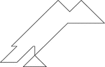 Tangrams, invented by the Chinese, are used to develop geometric thinking and spatial sense. Seven figures consisting of triangles, squares, and parallelograms are used to construct the given shape. This tangram depicts a vulture.
