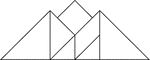 Tangrams, invented by the Chinese, are used to develop geometric thinking and spatial sense. Seven figures consisting of triangles, squares, and parallelograms are used to construct the given shape. This tangram depicts a mountain.
