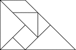 Tangrams, invented by the Chinese, are used to develop geometric thinking and spatial sense. Seven figures consisting of triangles, squares, and parallelograms are used to construct the given shape. This tangram depicts an irregular quadrilateral.