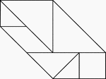 Tangrams, invented by the Chinese, are used to develop geometric thinking and spatial sense. Seven figures consisting of triangles, squares, and parallelograms are used to construct the given shape. This tangram depicts an irregular hexagon.