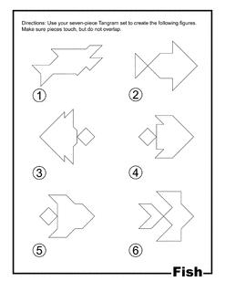 Fish Outline Tangram Card