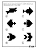 Fish Silhouette Tangram Card