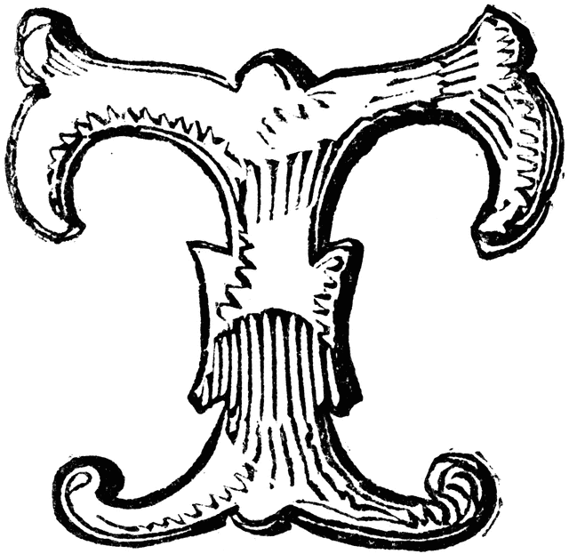 Decorative Letter T Clipart