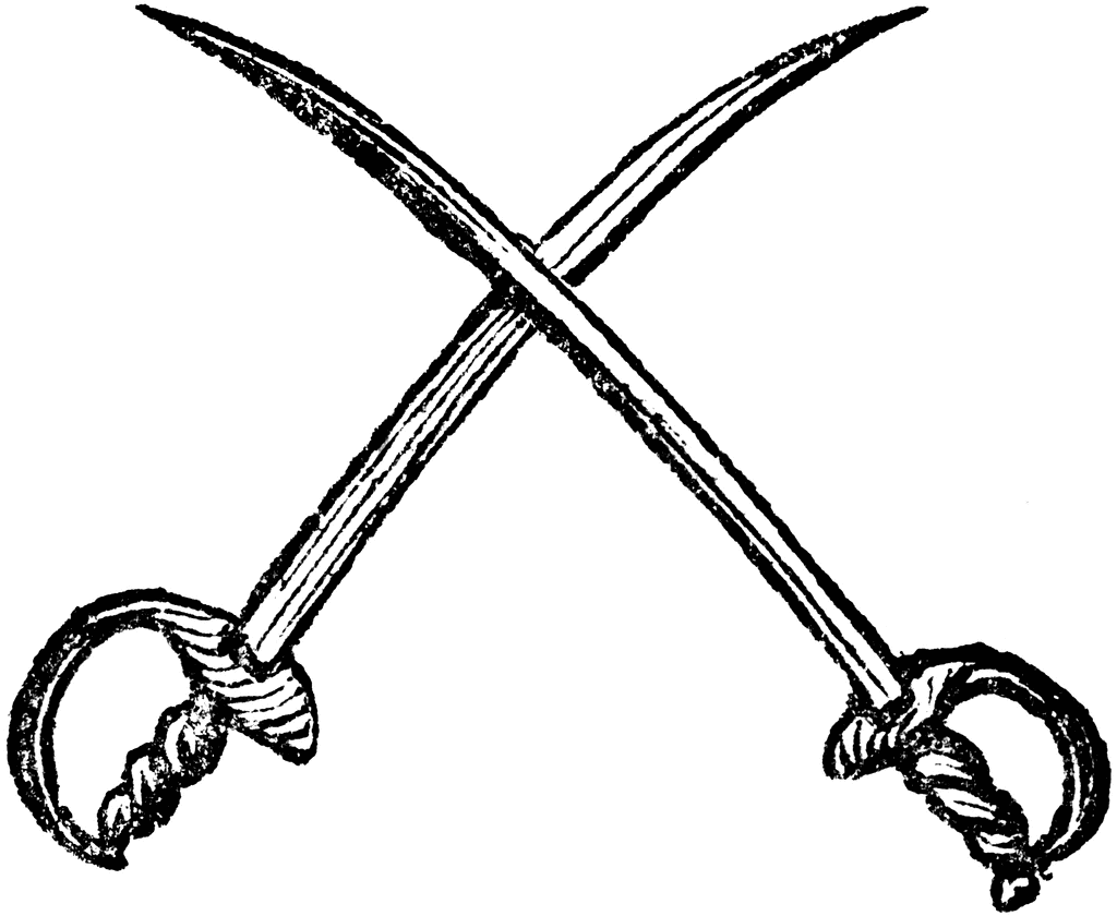 free clipart crossed swords - photo #22
