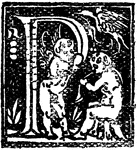 An illustration of a decorative letter P.