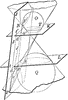 Cone Intersected by a Plane to Form a Hyperbola