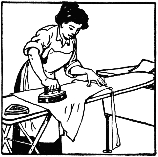 Woman Ironing Clothes | ClipArt ETC