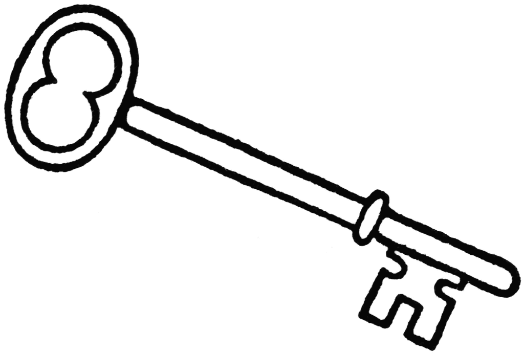 Free Coloring Pages Of Keys Clip Art