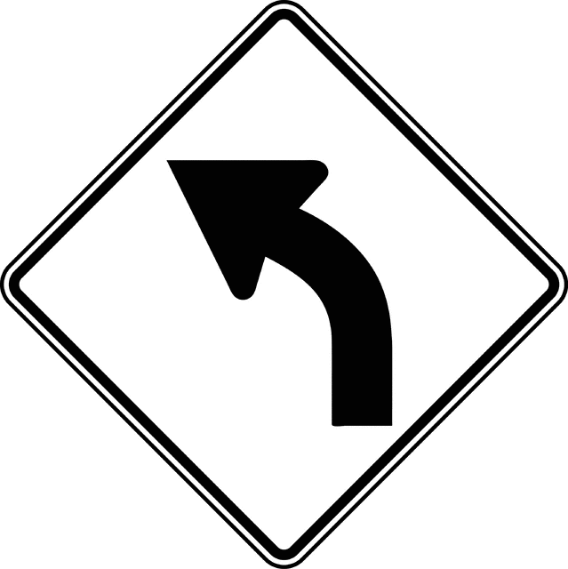 Left Curve, Black and White