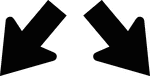 The Double Arrow sign may be used to advise road users that traffic is permitted to pass on either side of an island, obstruction, or gore in the roadway. Traffic separated by this sign may either rejoin or change directions.