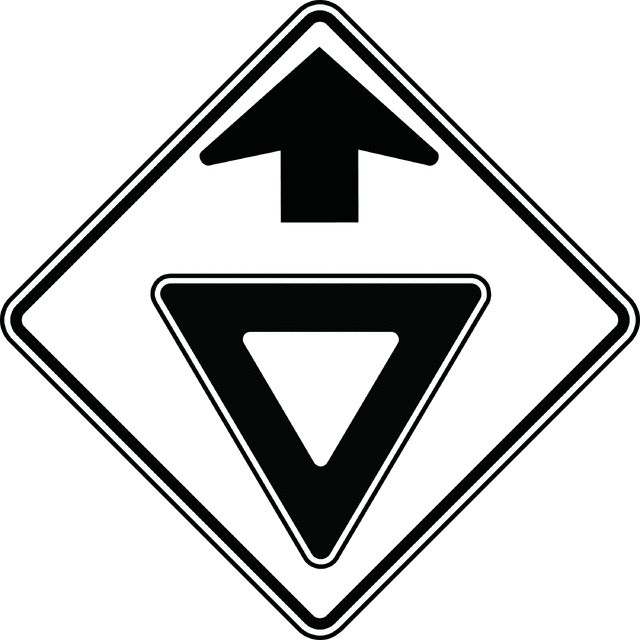 Yield Ahead, Black and White