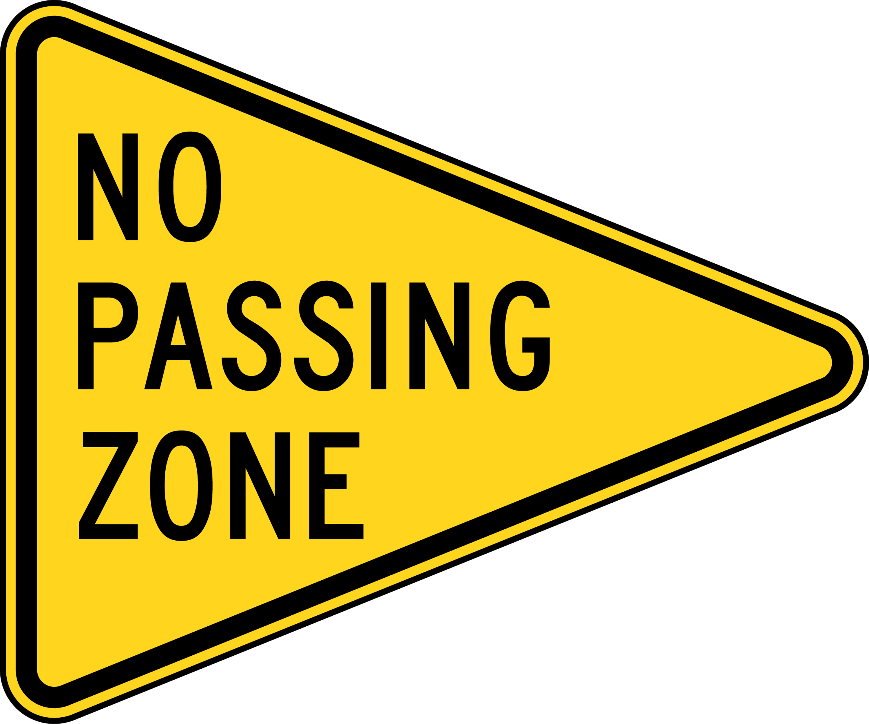 No Passing Zone, Color | ClipArt ETC