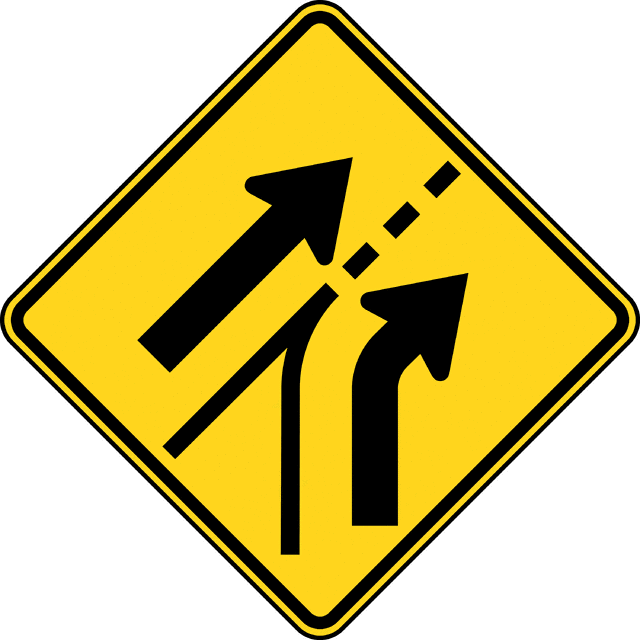 Entering Roadway Added Lane, Color