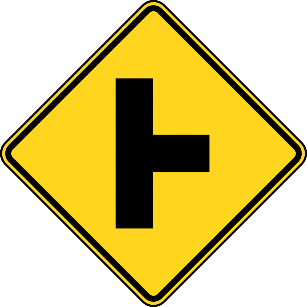 an intersection sign